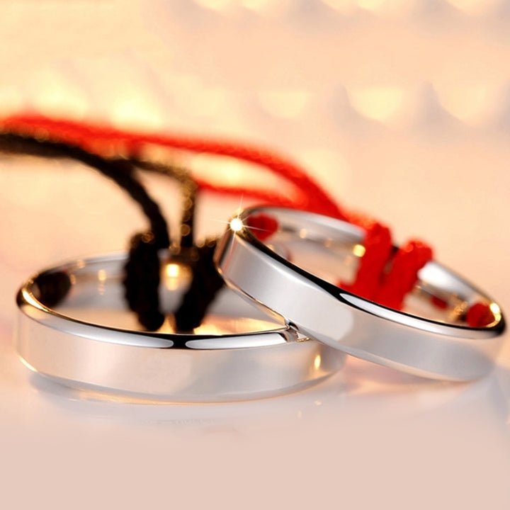 Minimalist Men Women Smooth Band Ring Wedding Engagement Party Jewelry Gift Image 4