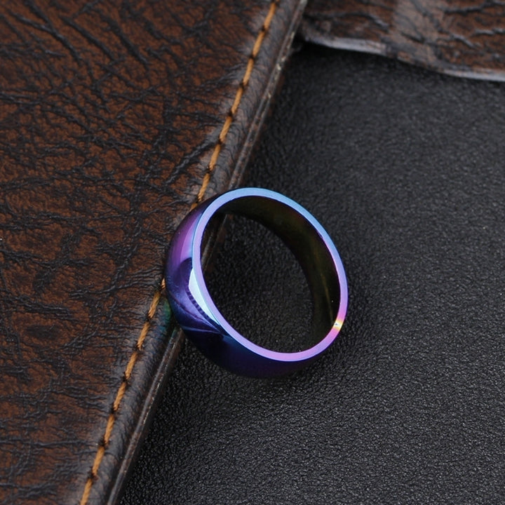 Fashion Men Women Rainbow Wedding Party Band Ring Jewelry Valentine Day Gift Image 6