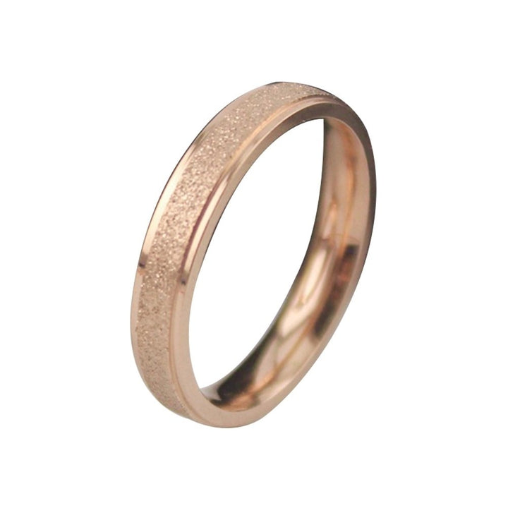 Fashion Unisex Matte Band Ring Wedding Engagement Jewelry Valentine Day Gift Image 2