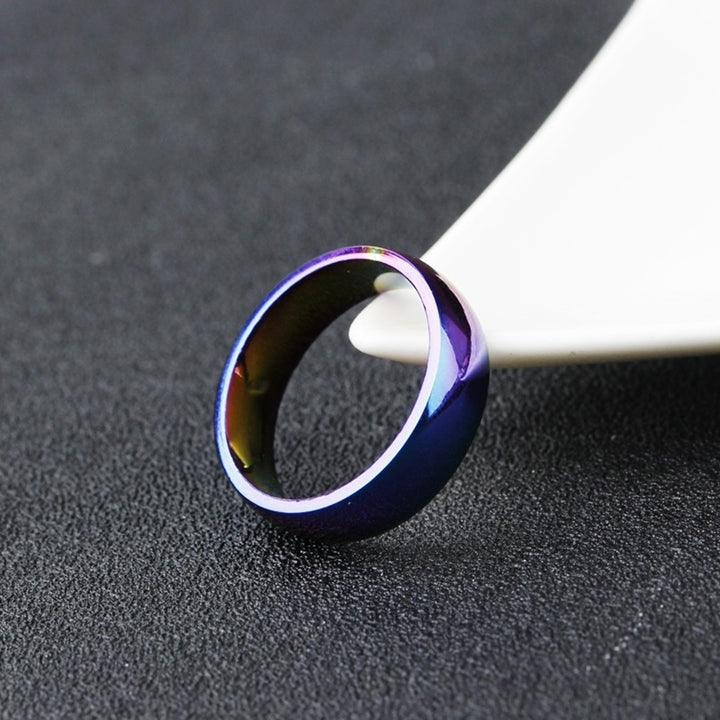 Fashion Men Women Rainbow Wedding Party Band Ring Jewelry Valentine Day Gift Image 7