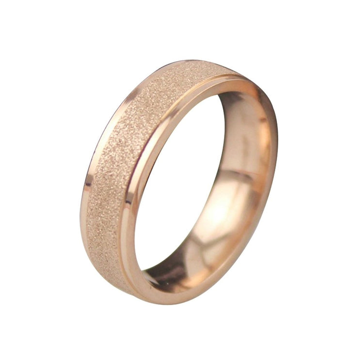 Fashion Unisex Matte Band Ring Wedding Engagement Jewelry Valentine Day Gift Image 1