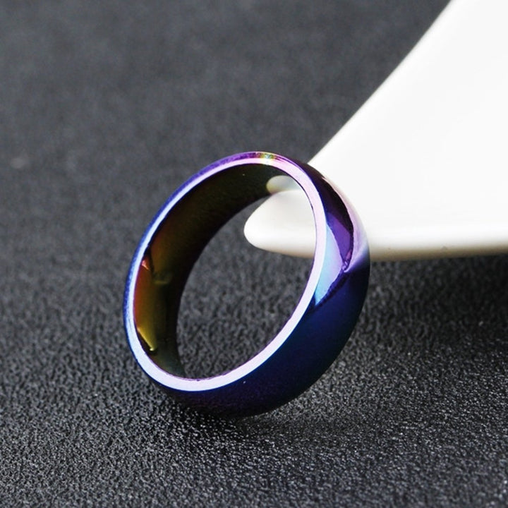 Fashion Men Women Rainbow Wedding Party Band Ring Jewelry Valentine Day Gift Image 8