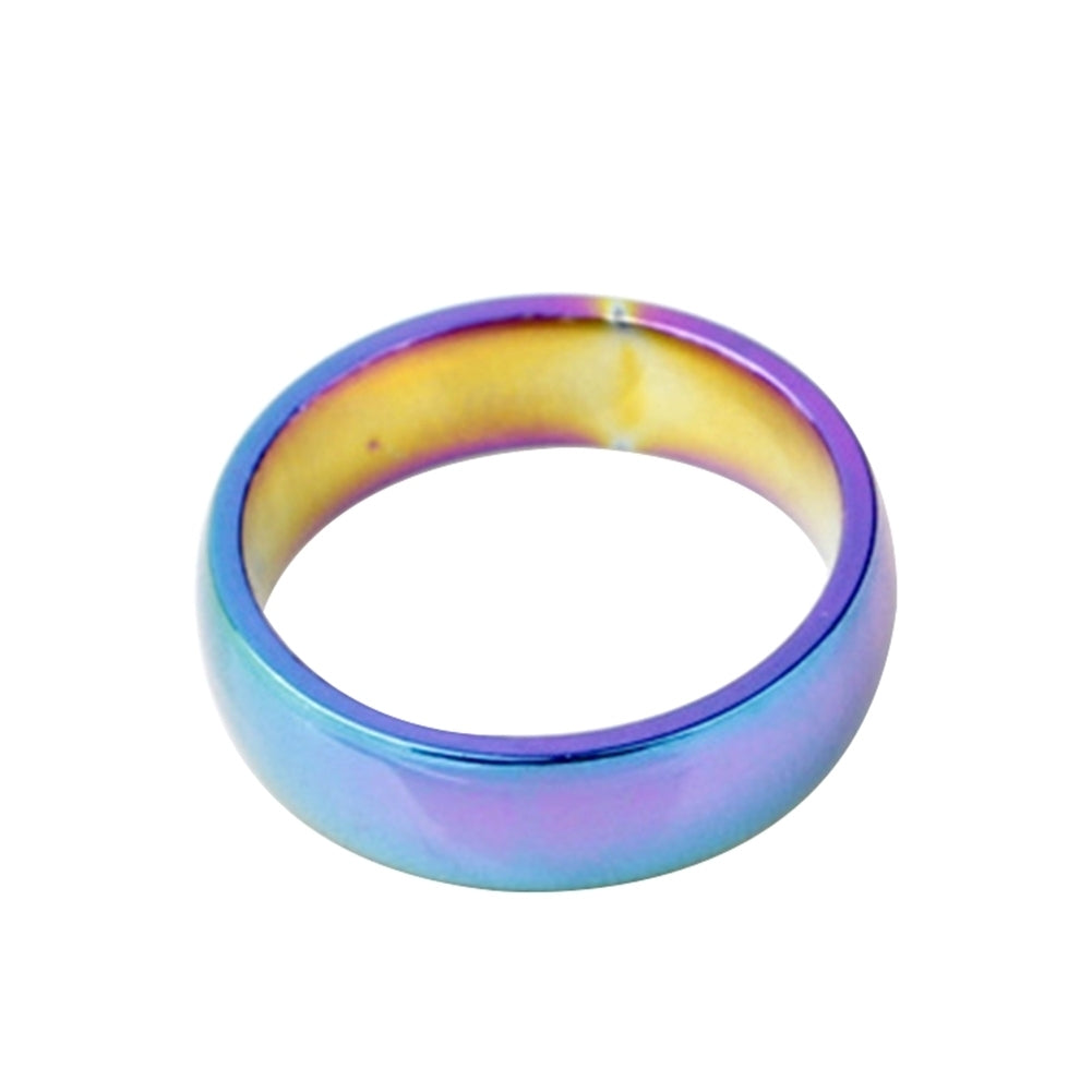 Fashion Men Women Rainbow Wedding Party Band Ring Jewelry Valentine Day Gift Image 9