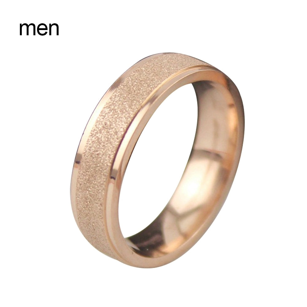 Fashion Unisex Matte Band Ring Wedding Engagement Jewelry Valentine Day Gift Image 11