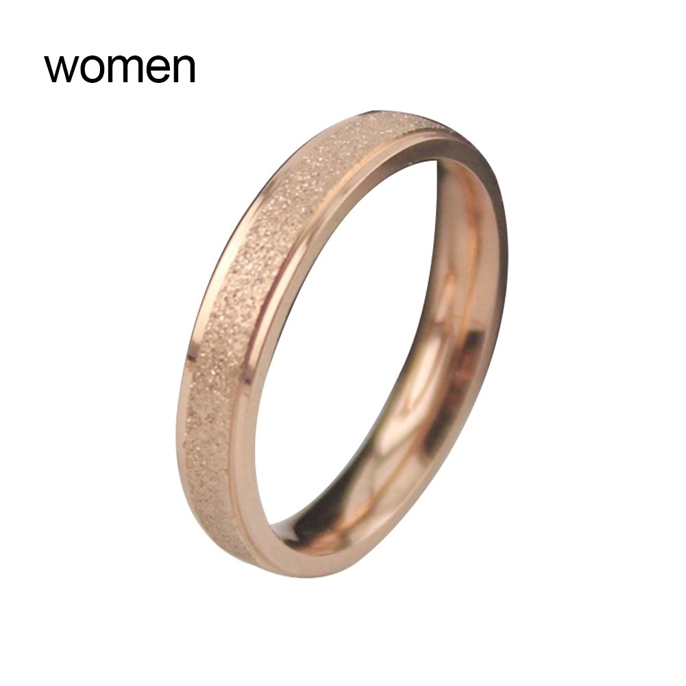 Fashion Unisex Matte Band Ring Wedding Engagement Jewelry Valentine Day Gift Image 12