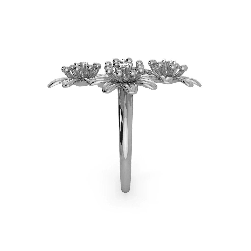 Women Fashion Flower Finger Ring Wedding Engagement Jewelry Valentines Day Gift Image 9