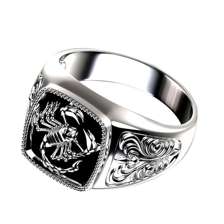 Men Scorpion Engraved Alloy Wide Finger Ring Birthday Club Party Jewelry Gift Image 7