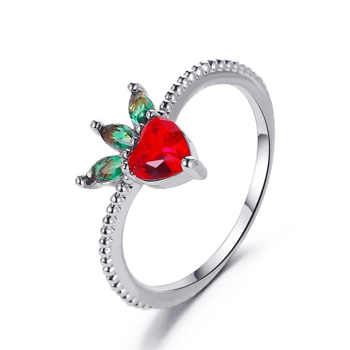 Lovely Style Grape Apple Strawberry Cherry Design Ring Women Jewelry Ornaments Image 9