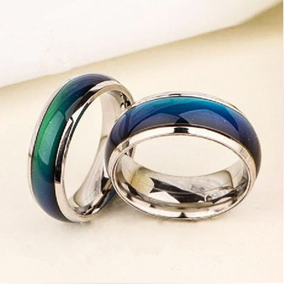 Mood Ring Romantic Temperature Control Stainless Steel Color Changing Gift for Couple Gifts Image 8