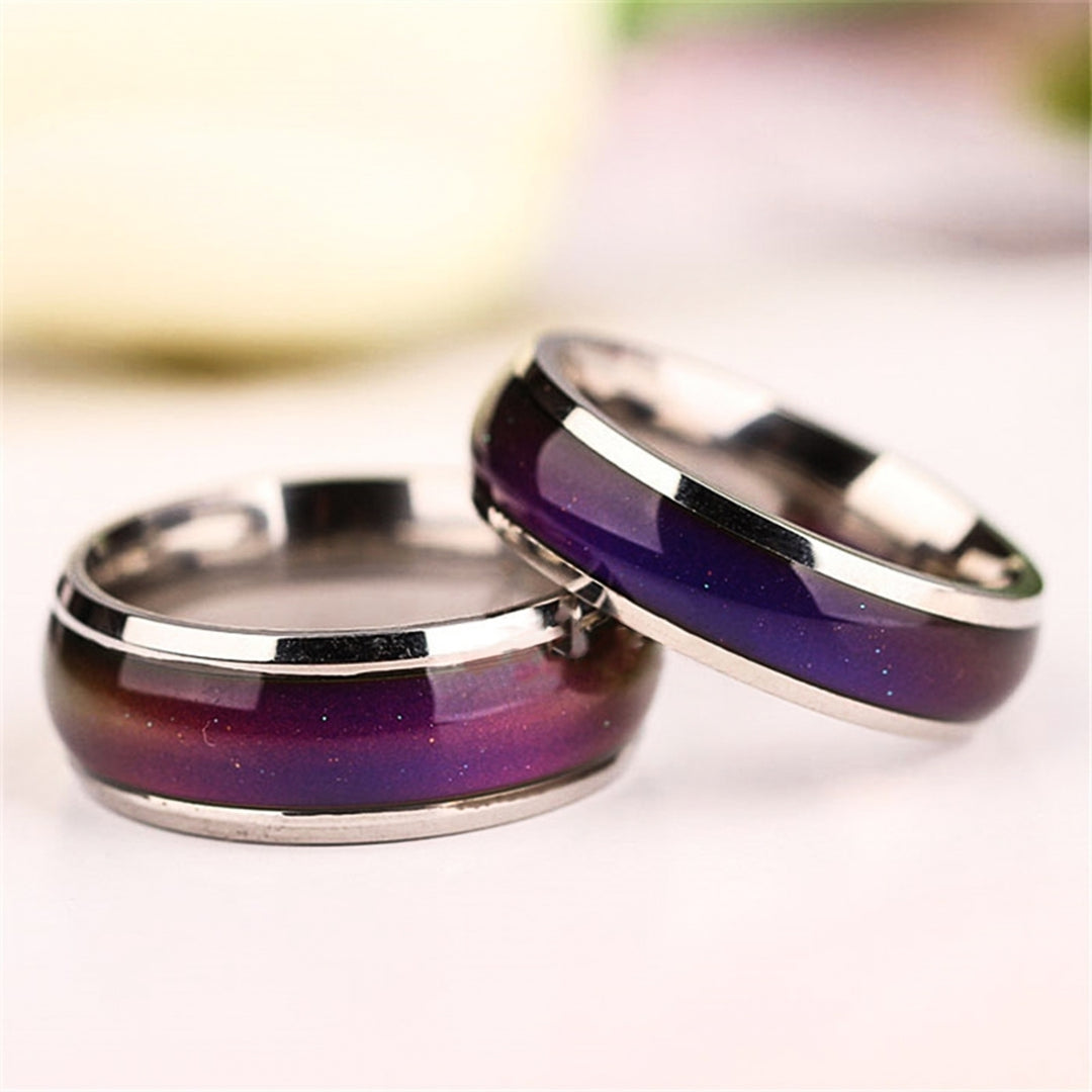 Mood Ring Romantic Temperature Control Stainless Steel Color Changing Gift for Couple Gifts Image 10