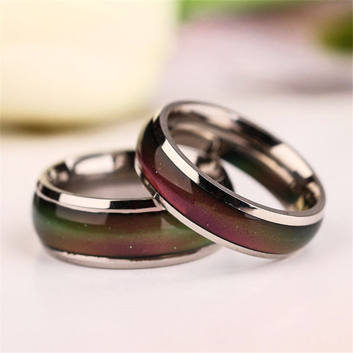 Mood Ring Romantic Temperature Control Stainless Steel Color Changing Gift for Couple Gifts Image 12