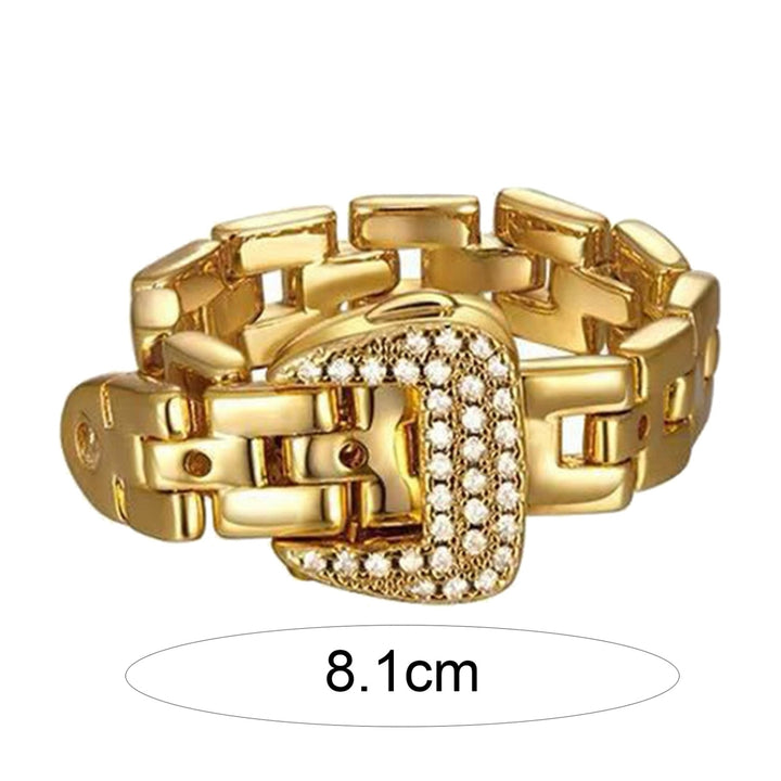 Women Ring Stylish Adjustable Waterproof Rotatable Chain Ring for Gifts Image 4