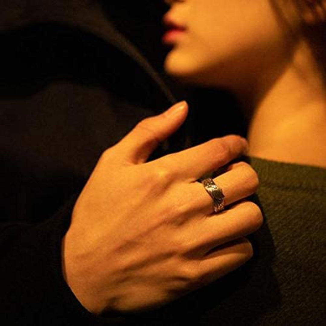 Ring Adjustable Angels Wing Shape Open End Exquisite Couples Ring Ornament for Daily Use Image 3