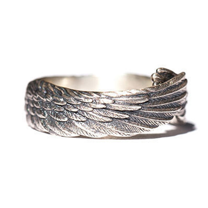 Ring Adjustable Angels Wing Shape Open End Exquisite Couples Ring Ornament for Daily Use Image 10