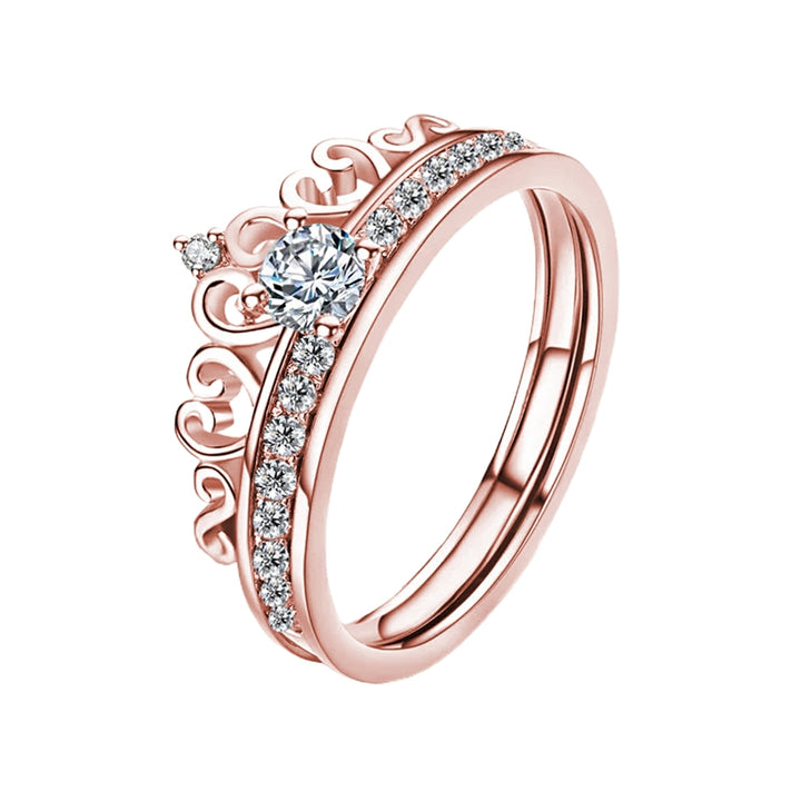 Alloy Ring Solid Detachable Crown Detachable Crown Ladies Ring for Wedding Image 2