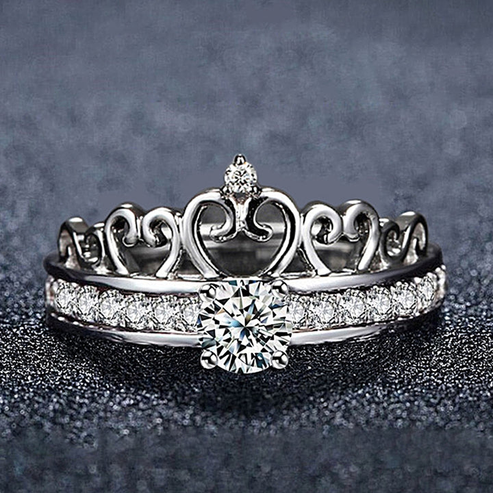Alloy Ring Solid Detachable Crown Detachable Crown Ladies Ring for Wedding Image 4