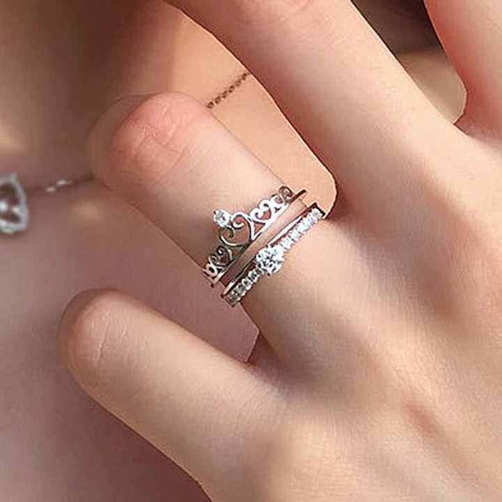 Alloy Ring Solid Detachable Crown Detachable Crown Ladies Ring for Wedding Image 7