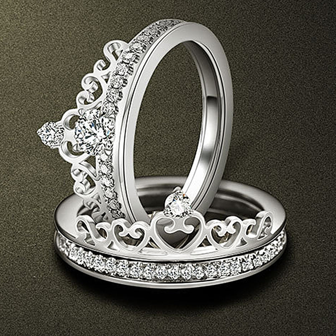 Alloy Ring Solid Detachable Crown Detachable Crown Ladies Ring for Wedding Image 9