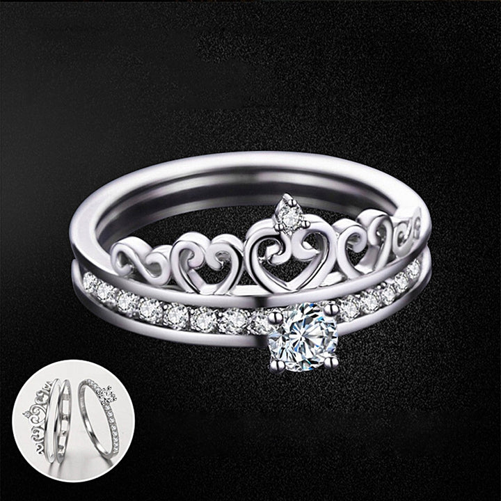 Alloy Ring Solid Detachable Crown Detachable Crown Ladies Ring for Wedding Image 10