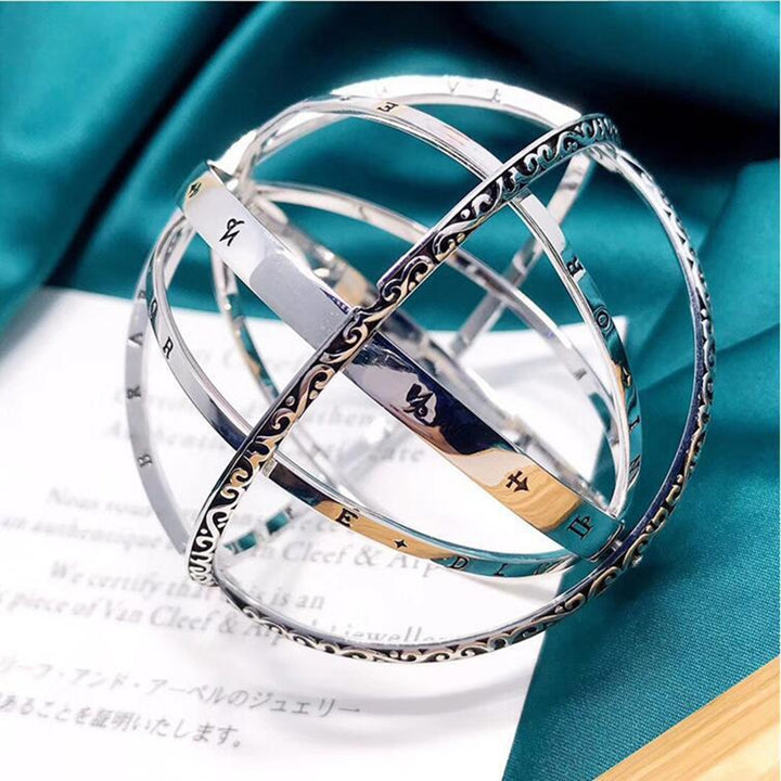 Creative Fine Workmanship Foldable Cosmic Astronomical Ball Ring Fashion Jewelry for Dating Image 1