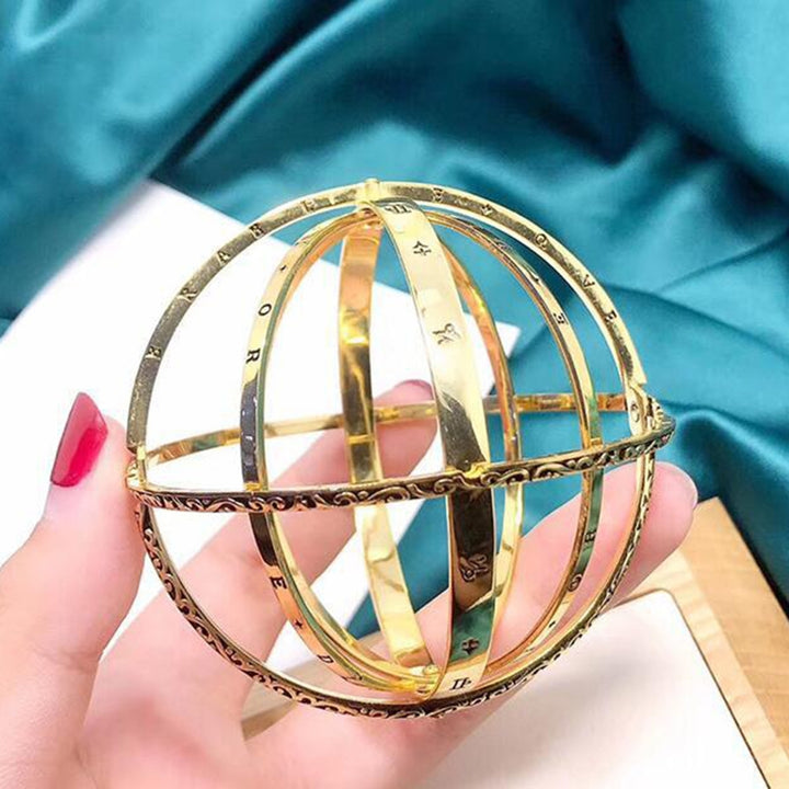 Creative Fine Workmanship Foldable Cosmic Astronomical Ball Ring Fashion Jewelry for Dating Image 2