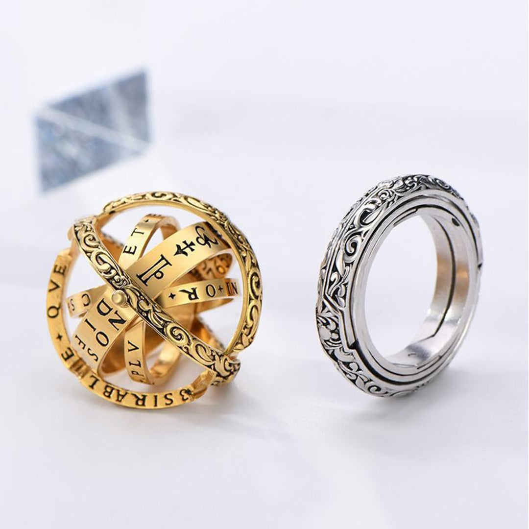 Creative Fine Workmanship Foldable Cosmic Astronomical Ball Ring Fashion Jewelry for Dating Image 4