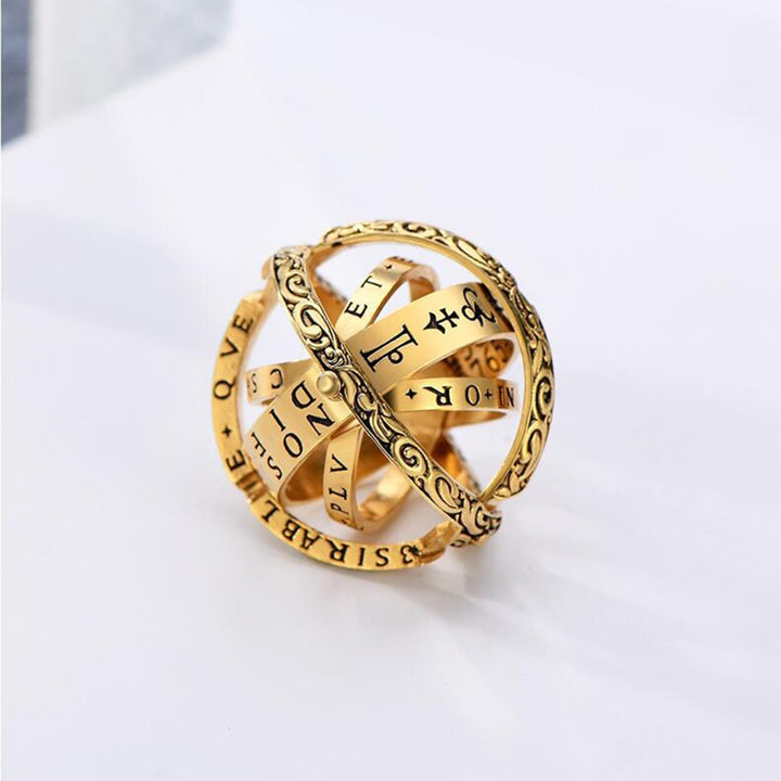 Creative Fine Workmanship Foldable Cosmic Astronomical Ball Ring Fashion Jewelry for Dating Image 7