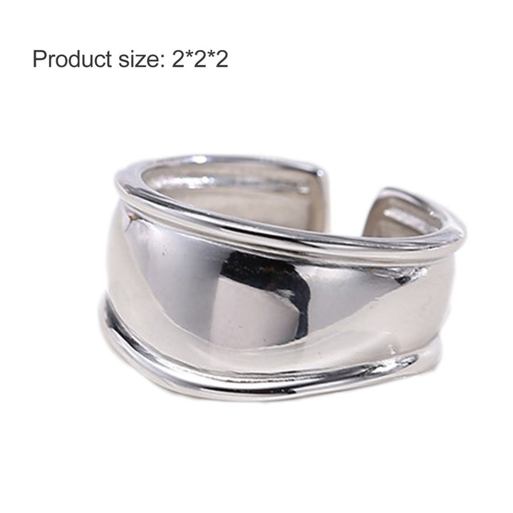 Fashion Simple Adjustable Wide Open Ring Finger Band Jewelry Accessory for Dating Image 8