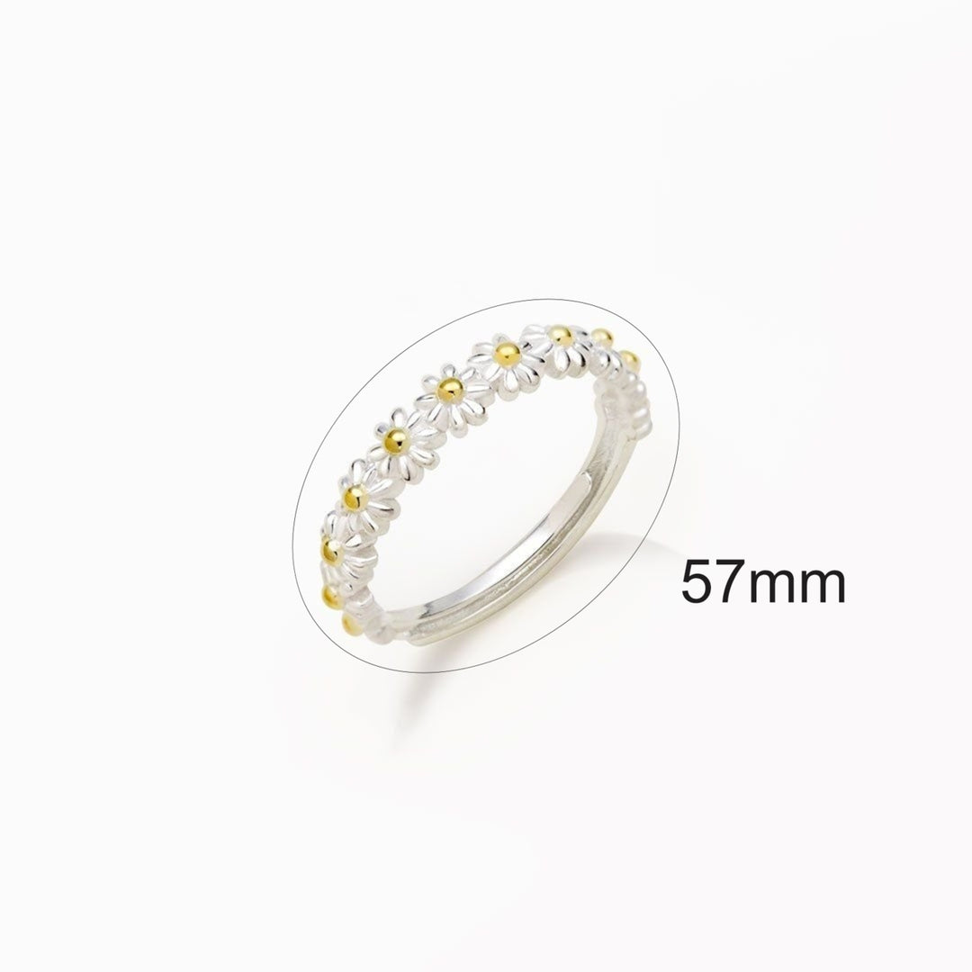 Romantic Adjustable Women Flower Open Cuff Band Ring Jewelry Accessory Image 4