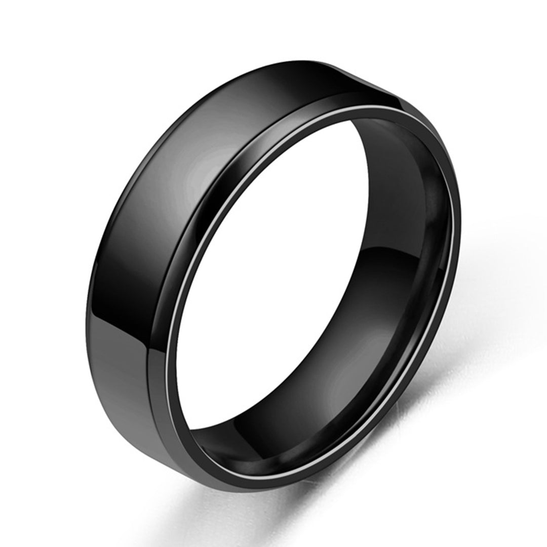 Wide Anti-rust Men Ring Stainless Steel Simple Exquisite Engagement Ring Fashion Jewelry Image 9