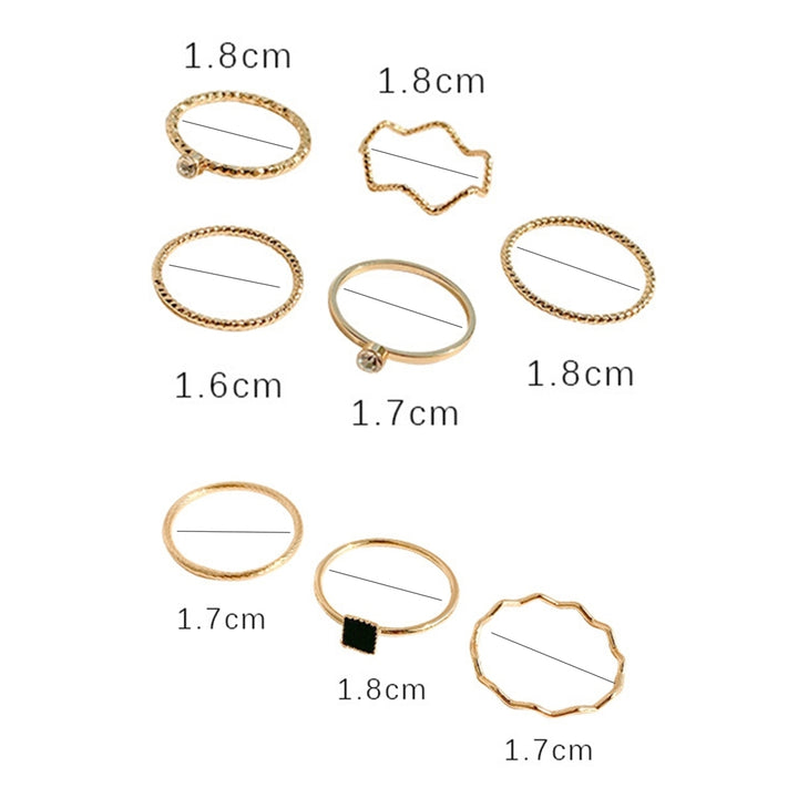 5Pcs/3Pcs Finger Rings Glossy Wear-resistance Compact Women Stackable Thumb Rings Fashion Jewelry Accessories Image 7