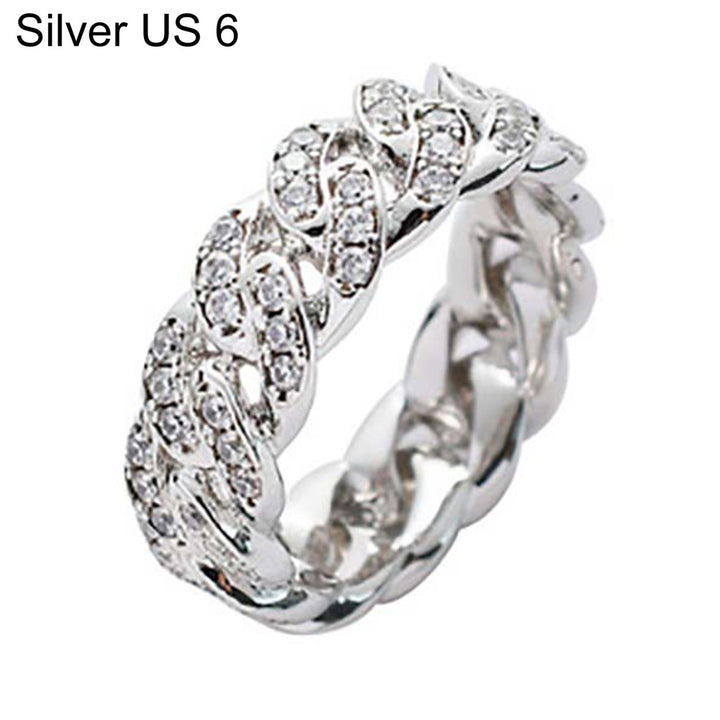 Fashion Twisted Ring Creative Jewelry Ring Cubic Zirconia Alloy Finger Ring for Gift Image 2