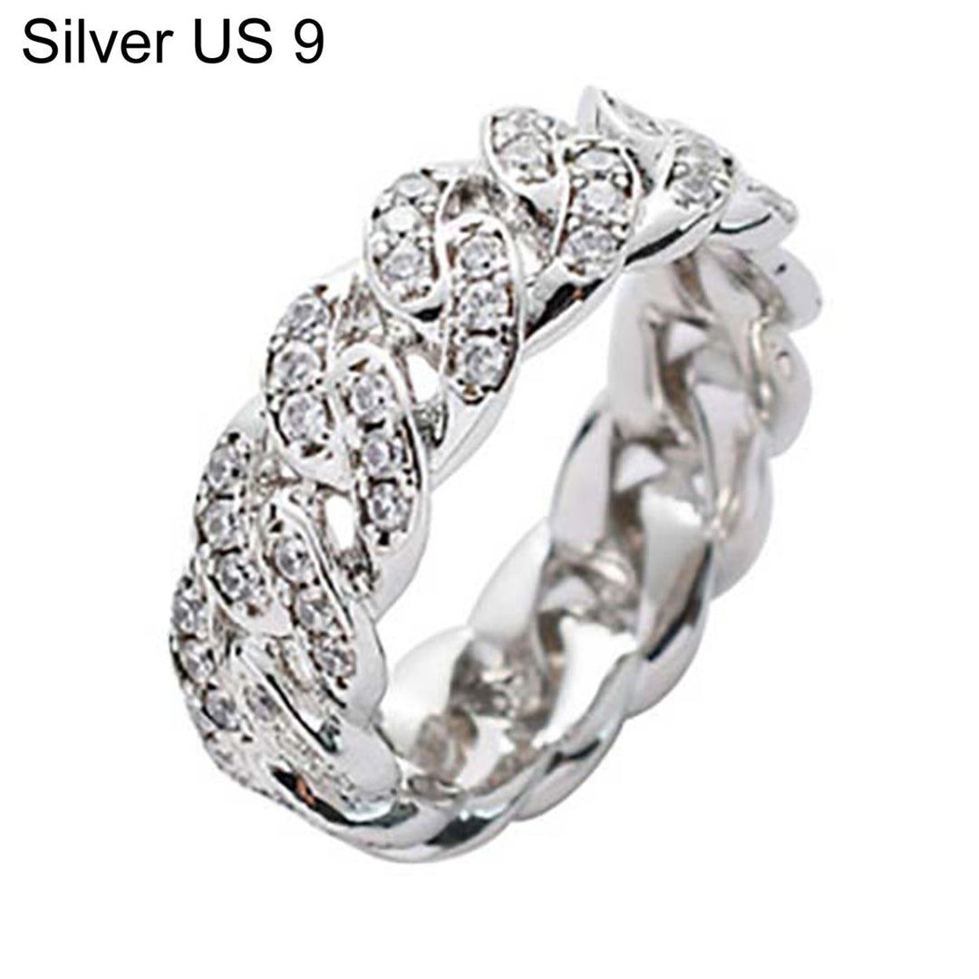 Fashion Twisted Ring Creative Jewelry Ring Cubic Zirconia Alloy Finger Ring for Gift Image 4