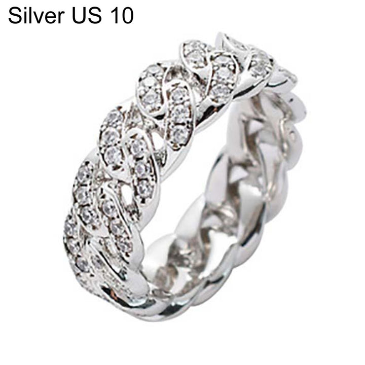 Fashion Twisted Ring Creative Jewelry Ring Cubic Zirconia Alloy Finger Ring for Gift Image 6