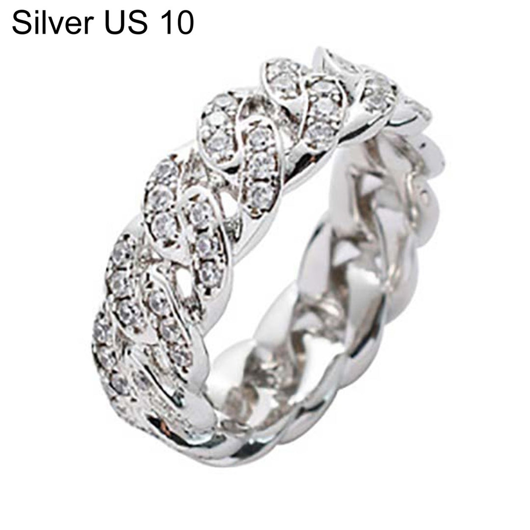 Fashion Twisted Ring Creative Jewelry Ring Cubic Zirconia Alloy Finger Ring for Gift Image 1