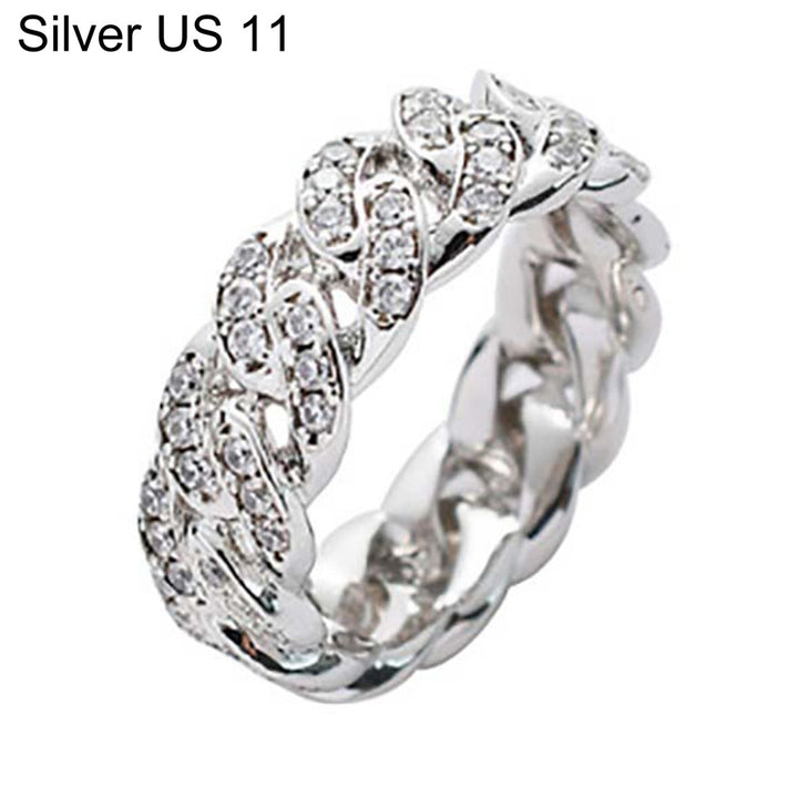 Fashion Twisted Ring Creative Jewelry Ring Cubic Zirconia Alloy Finger Ring for Gift Image 7