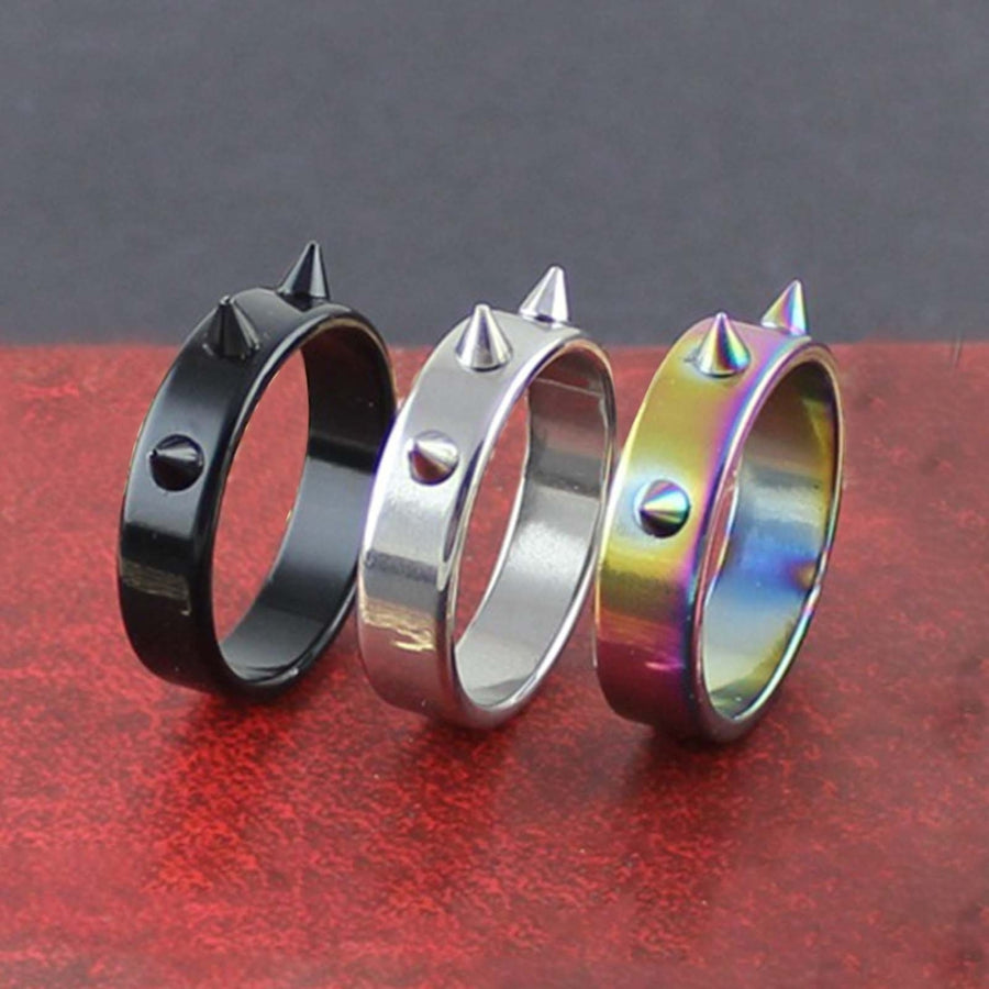 Portable Ring Easy Match Stainless Steel Decorative Exquisite Finger Ring for Daily Image 1