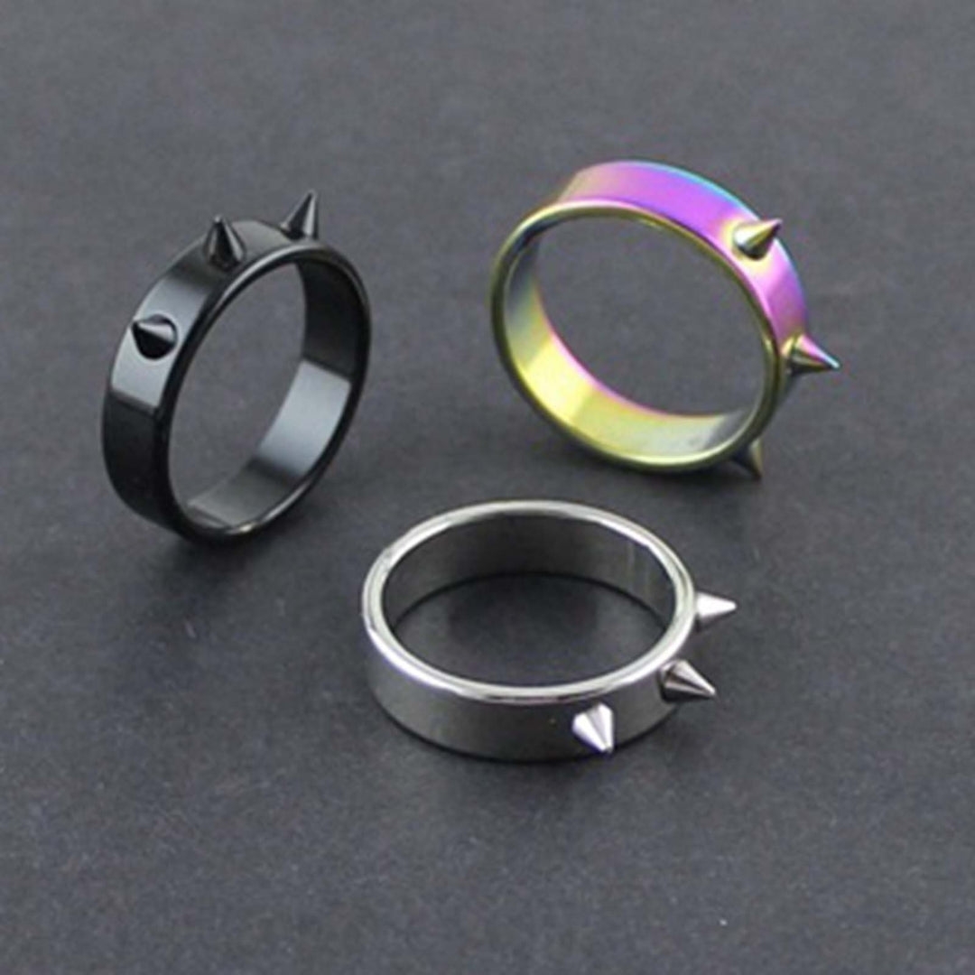 Portable Ring Easy Match Stainless Steel Decorative Exquisite Finger Ring for Daily Image 11