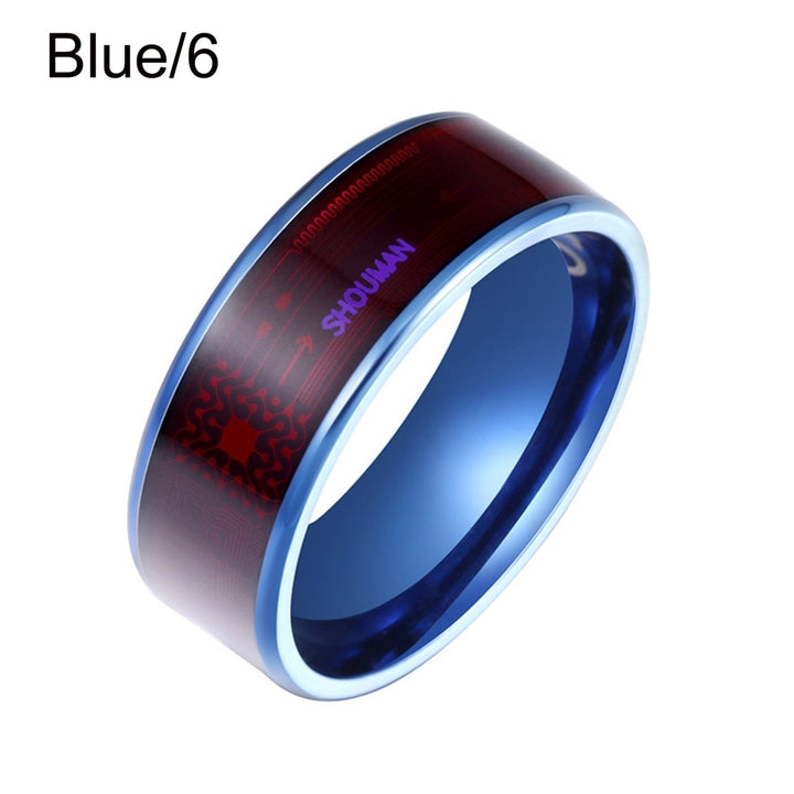 NFC Chip Ring Fashionable Bluetooth-compatible Thickened Stainless Steel Universal Smart Ring for Daily Use Image 2