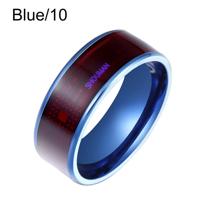 NFC Chip Ring Fashionable Bluetooth-compatible Thickened Stainless Steel Universal Smart Ring for Daily Use Image 6