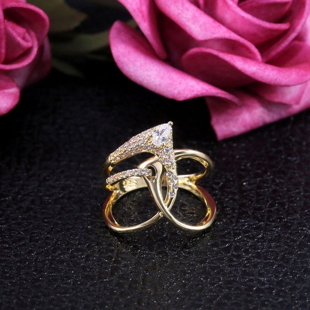 Irregular Shape Fidget Ring Not Easy to Break Jewelry Luxury Unique Ladies Ring for Party Image 2