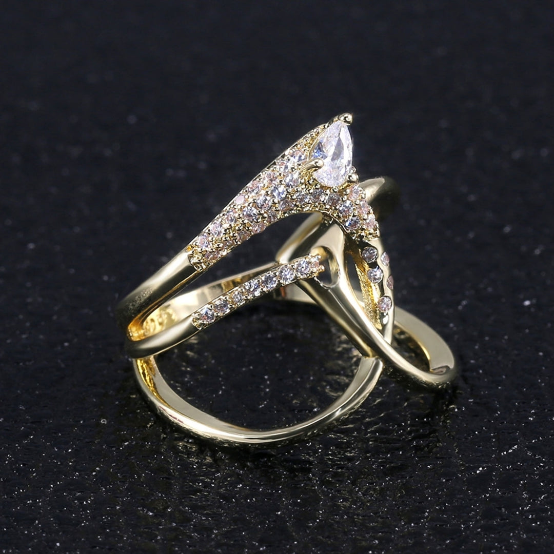 Irregular Shape Fidget Ring Not Easy to Break Jewelry Luxury Unique Ladies Ring for Party Image 3