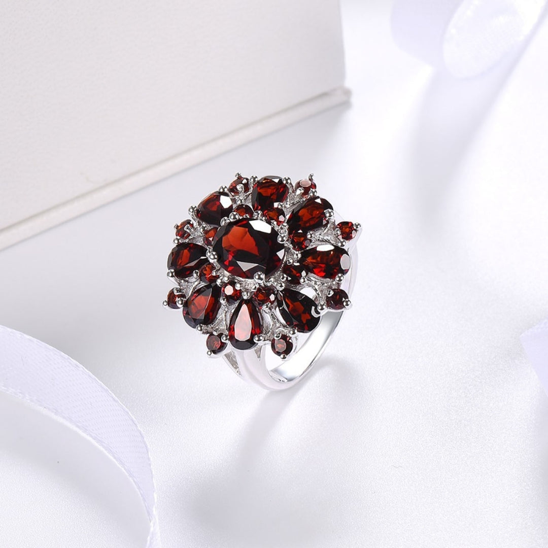 Flower Shape Ladies Ring Non-fading Accessories Women Elegant Trendy Ring for Date Image 1