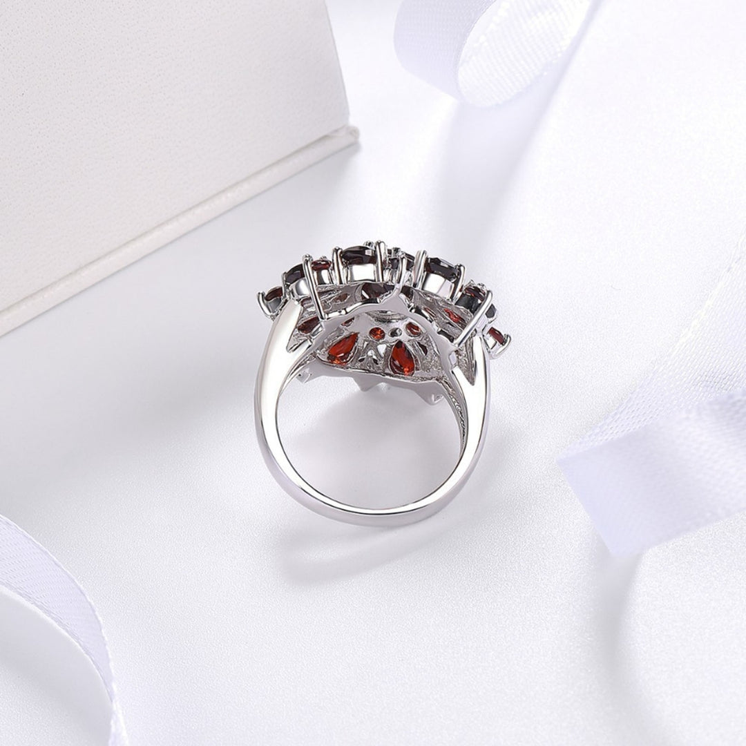 Flower Shape Ladies Ring Non-fading Accessories Women Elegant Trendy Ring for Date Image 3