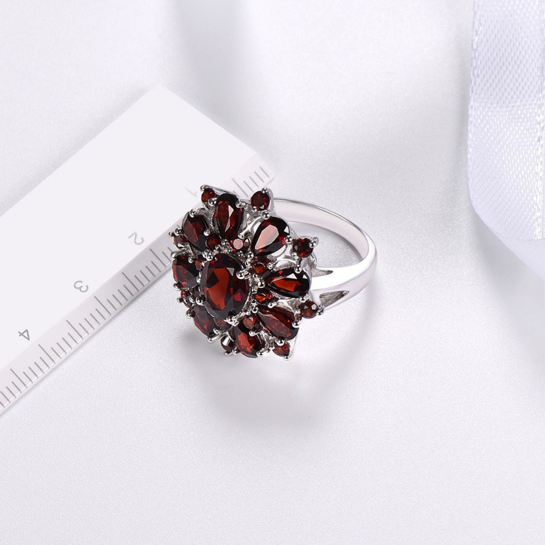 Flower Shape Ladies Ring Non-fading Accessories Women Elegant Trendy Ring for Date Image 4