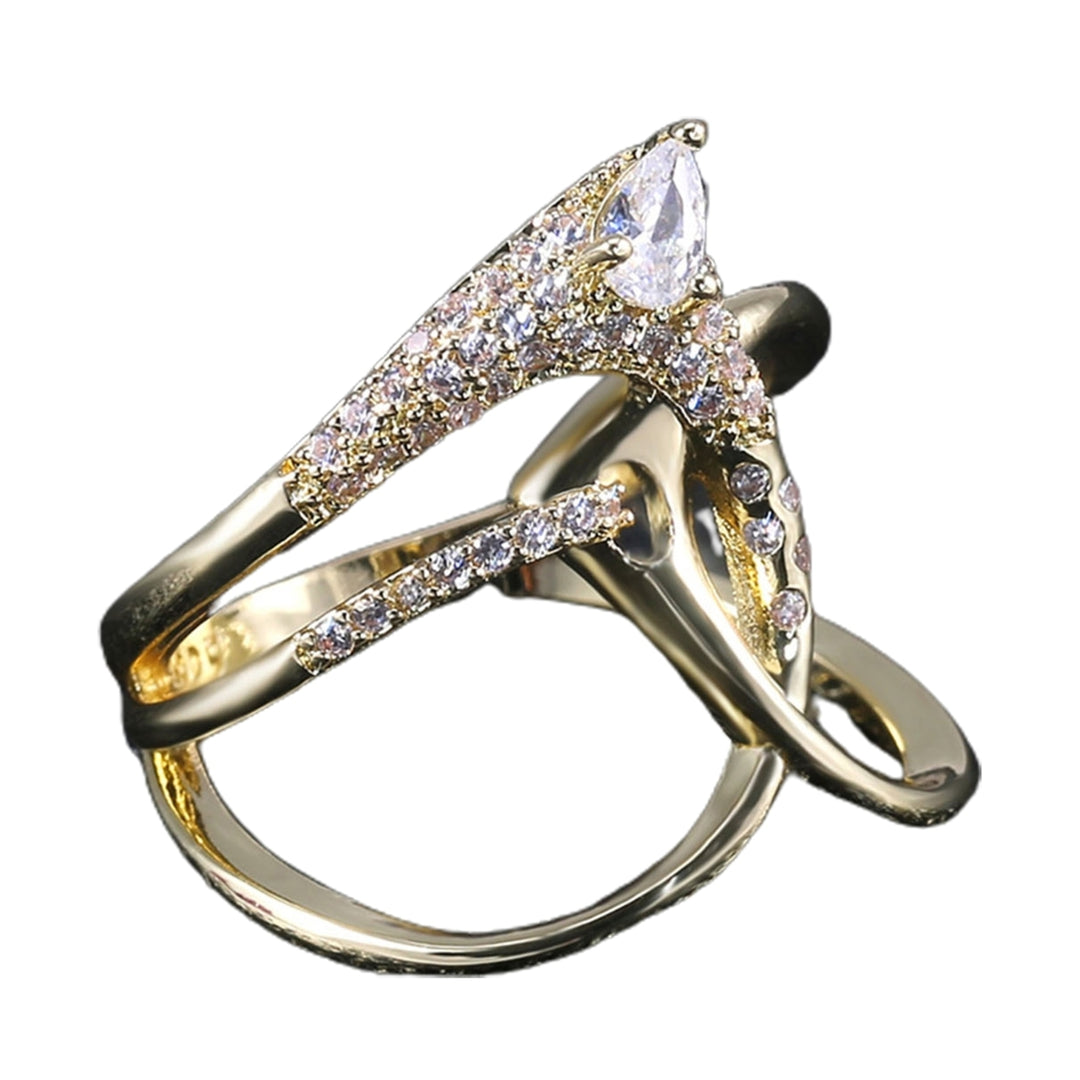 Irregular Shape Fidget Ring Not Easy to Break Jewelry Luxury Unique Ladies Ring for Party Image 9