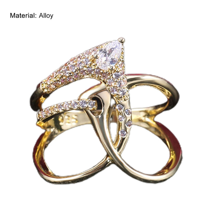 Irregular Shape Fidget Ring Not Easy to Break Jewelry Luxury Unique Ladies Ring for Party Image 12