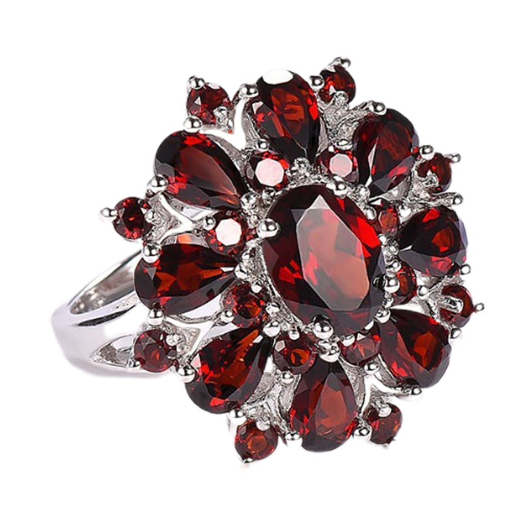 Flower Shape Ladies Ring Non-fading Accessories Women Elegant Trendy Ring for Date Image 11