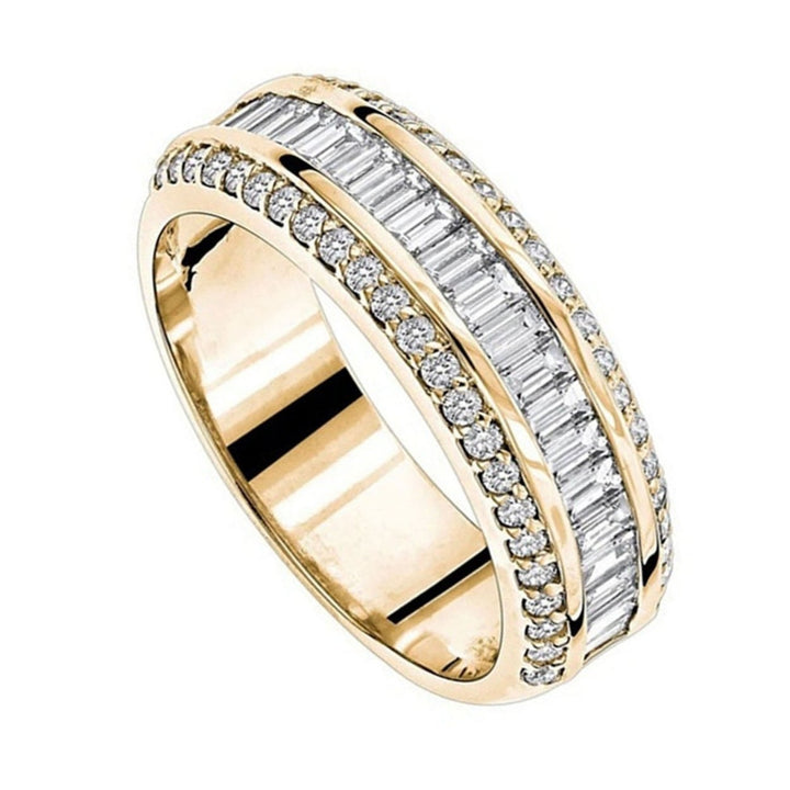 Fashion Fidget Ring Rhinestone Inlay All Match Jewelry Women Finger Ring for Daily Life Image 1