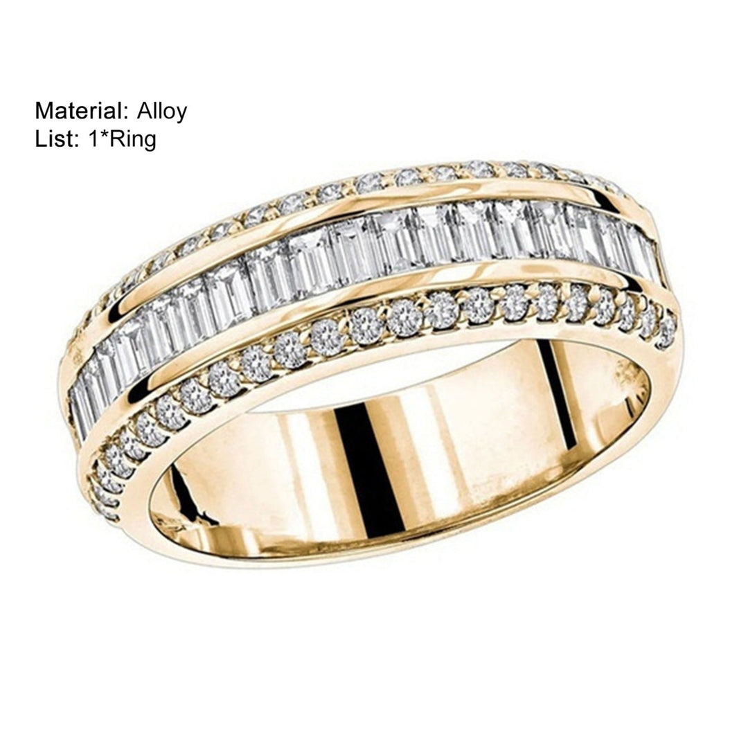 Fashion Fidget Ring Rhinestone Inlay All Match Jewelry Women Finger Ring for Daily Life Image 10
